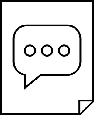 SMS ve Metin konuşma ikonu vektör illüstrasyonu