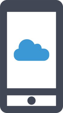 Bulut. Web simgesi basit illüstrasyon