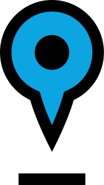 Konum simgesi. Yönlendirme simgesi. Harita Simgesi, Vektör İllüstrasyonu