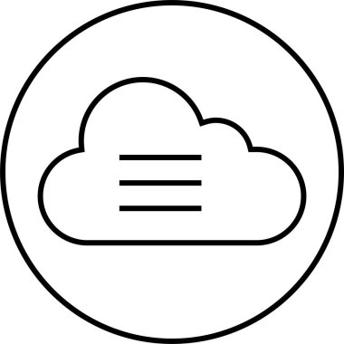 Bulut. Web simgesi basit illüstrasyon