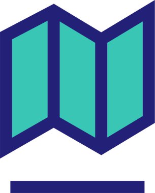 Konum simgesi. Yönlendirme simgesi. Harita Simgesi, Vektör İllüstrasyonu