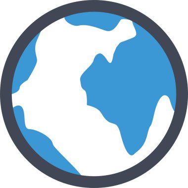 Dünya. Web simgesi basit illüstrasyon