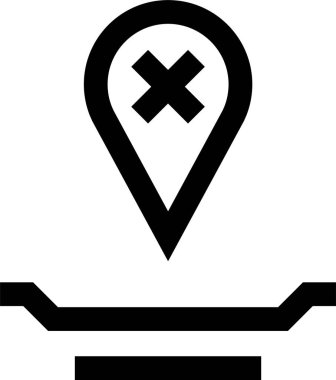 çapraz işaret simgesi vektör illüstrasyonu 