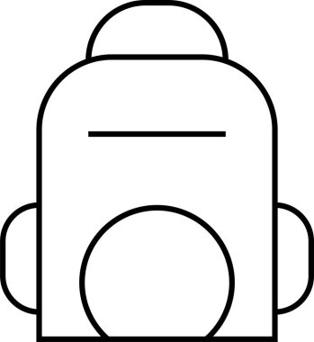 Sırt çantası. Web simgesi basit illüstrasyon