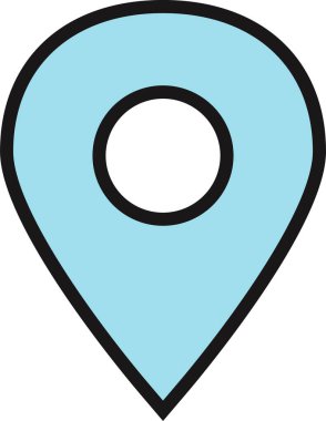 Harita iğnesi. Basit resimleme