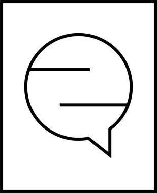 SMS ve Metin konuşma ikonu vektör illüstrasyonu