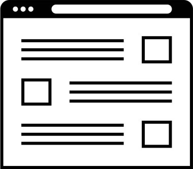 Web arayüzü simgesi, vektör illüstrasyonu