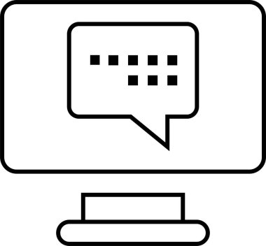 SMS ve Metin konuşma ikonu vektör illüstrasyonu