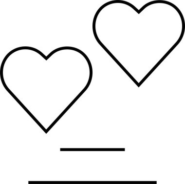 Aziz Valentine İletiler ikonu vektör illüstrasyonu