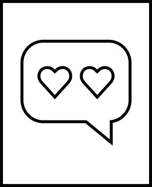 SMS ve Metin konuşma ikonu vektör illüstrasyonu