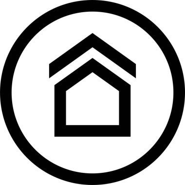 Basit emlak konsepti simgesi, vektör illüstrasyonu