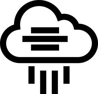 Bulut. Web simgesi basit illüstrasyon