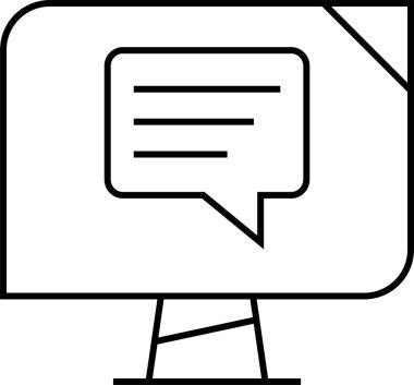 SMS ve Metin konuşma ikonu vektör illüstrasyonu