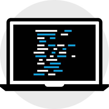 Web Geliştirme Simgesi. Simge programlanıyor. Yazılım Dev Simgesi, Vektör illüstrasyonu