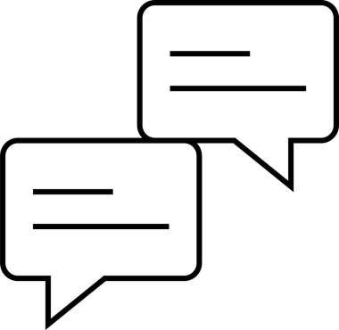 sohbet simgesi vektör illüstrasyonu 