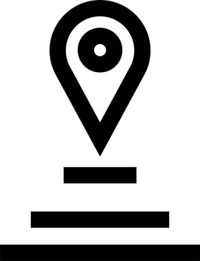 Konum simgesi. Yönlendirme simgesi. Harita Simgesi, Vektör İllüstrasyonu