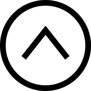 kullanıcı arayüzü yukarı ok simgesi, vektör illüstrasyonu