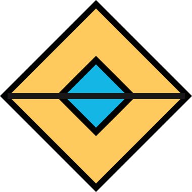 Basit bir nokta küp göz simgesi, vektör illüstrasyonu