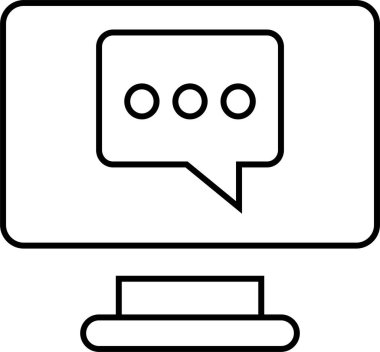 SMS ve Metin konuşma ikonu vektör illüstrasyonu