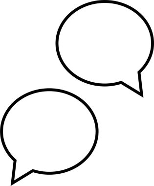 Konuşma balonu. vektör illüstrasyonu