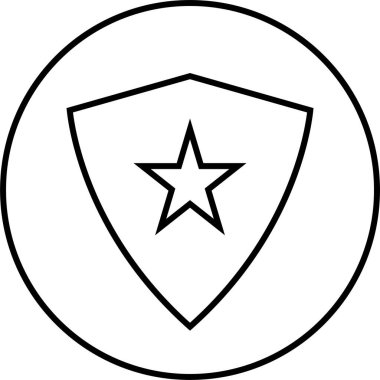 Kalkan. Web simgesi basit illüstrasyon