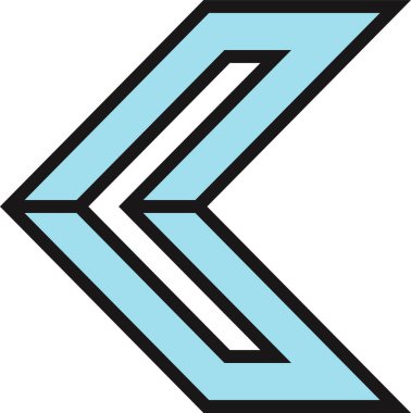 kullanıcı arayüzü sol ok simgesi, vektör illüstrasyonu