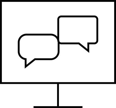 SMS ve Metin konuşma ikonu vektör illüstrasyonu