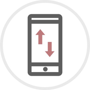 Cep telefonu simgesi, vektör illüstrasyonu