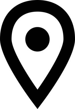 Konum simgesi. Yönlendirme simgesi. Harita Simgesi, Vektör İllüstrasyonu