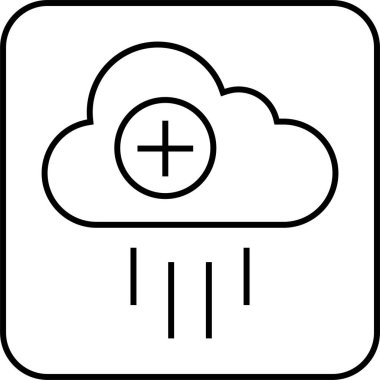 Bulut. Web simgesi basit illüstrasyon