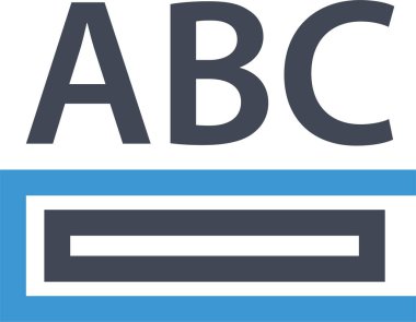 Alfabe. Web simgesi basit illüstrasyon