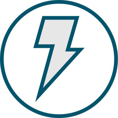 Yıldırım. Web simgesi basit illüstrasyon