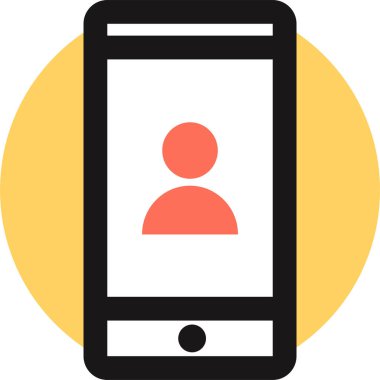 Cep telefonu. Web simgesi basit illüstrasyon