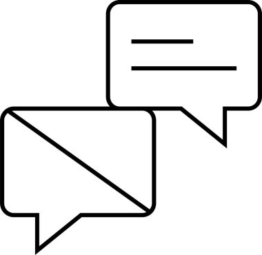 SMS ve Metin konuşma ikonu vektör illüstrasyonu