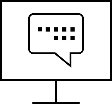 SMS ve Metin konuşma ikonu vektör illüstrasyonu