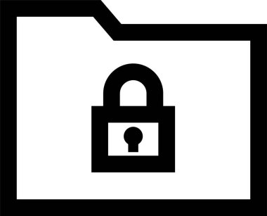 Basit simge, vektör illüstrasyonunu kilitle