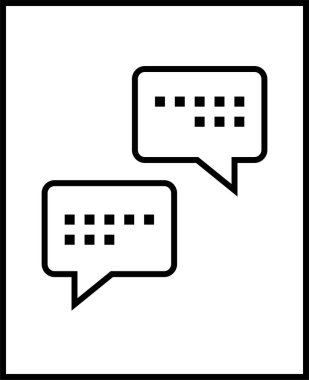 SMS ve Metin konuşma ikonu vektör illüstrasyonu