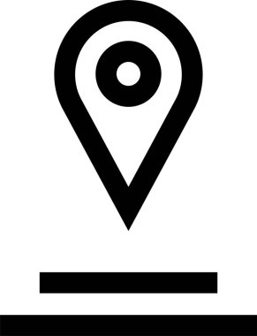 Konum simgesi. Yönlendirme simgesi. Harita Simgesi, Vektör İllüstrasyonu