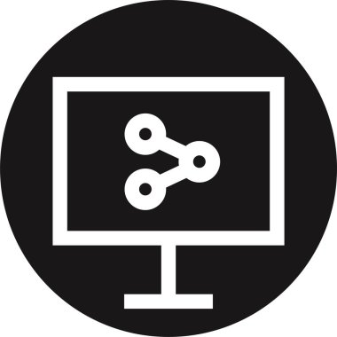 Basit internet bağlantısı simgesi, vektör illüstrasyonu