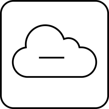 Bulut. Web simgesi basit illüstrasyon