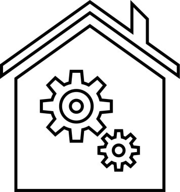 Gayrimenkul simgesinin vektör illüstrasyonu