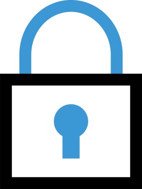 Basit simge, vektör illüstrasyonunu kilitle