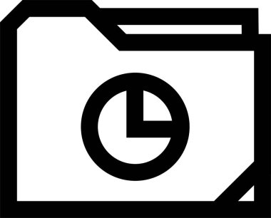 Basit rapor simgesi vektör illüstrasyonu