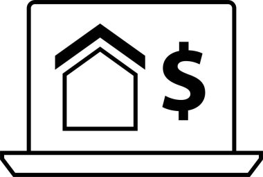 Gayrimenkul simgesinin vektör illüstrasyonu