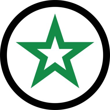 Basit yıldız simgesi, vektör illüstrasyonu