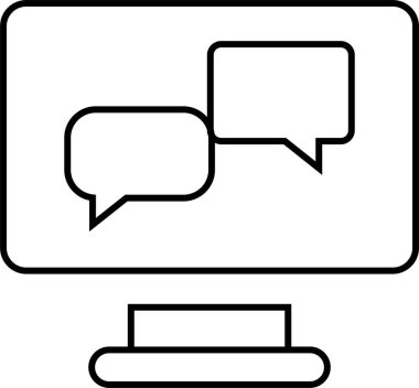 SMS ve Metin konuşma ikonu vektör illüstrasyonu