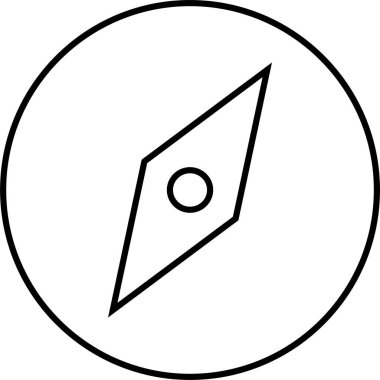 Pusula. Web simgesi basit illüstrasyon