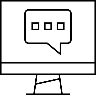 SMS ve Metin konuşma ikonu vektör illüstrasyonu