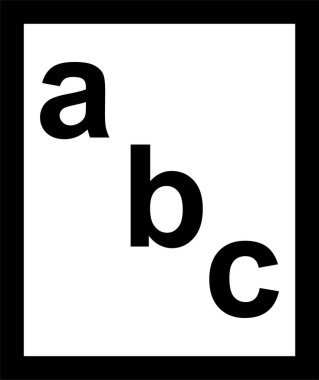 Bir b eksikliği simgesinin vektör çizimi