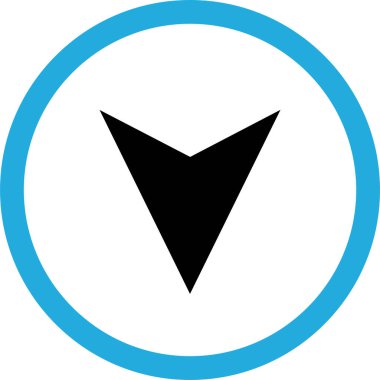 kullanıcı arayüzü indirme ok simgesi, vektör illüstrasyonu